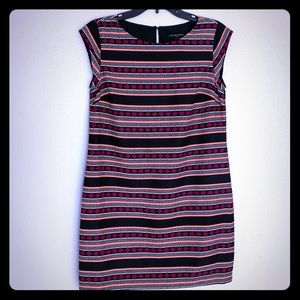 Banana Republic Dress Women’s Size 4 Cap Sleeve Blue/Red Lined Sheath Dress